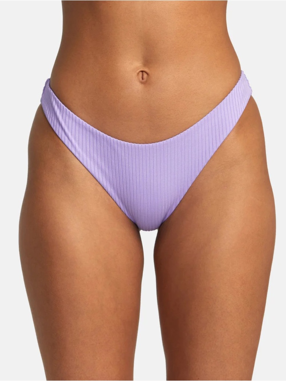 RVCA Lilac purple Ribbed SECOND LIFE CHEEKY BIKINI BOTTOM size Small NWT